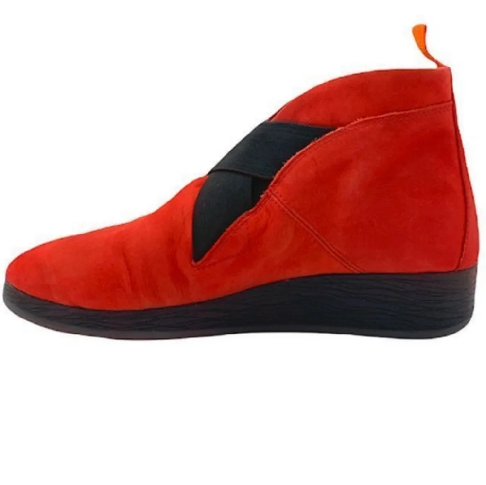Softinos By Fly London Nubuck Leather Slip On Bootie